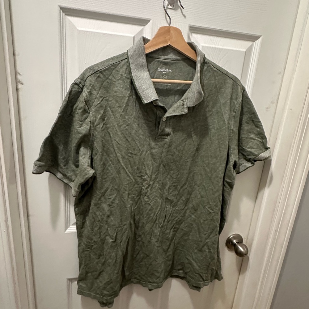 Eddie Bauer Men's Green Polo Shirt